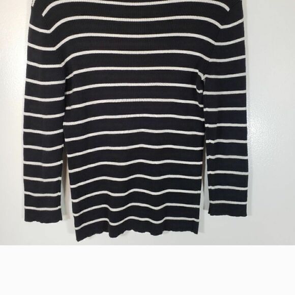 Lauren Ralph Lauren Y2K 90s Striped 3/4 Sleeve Top Size S - Picture 5 of 7